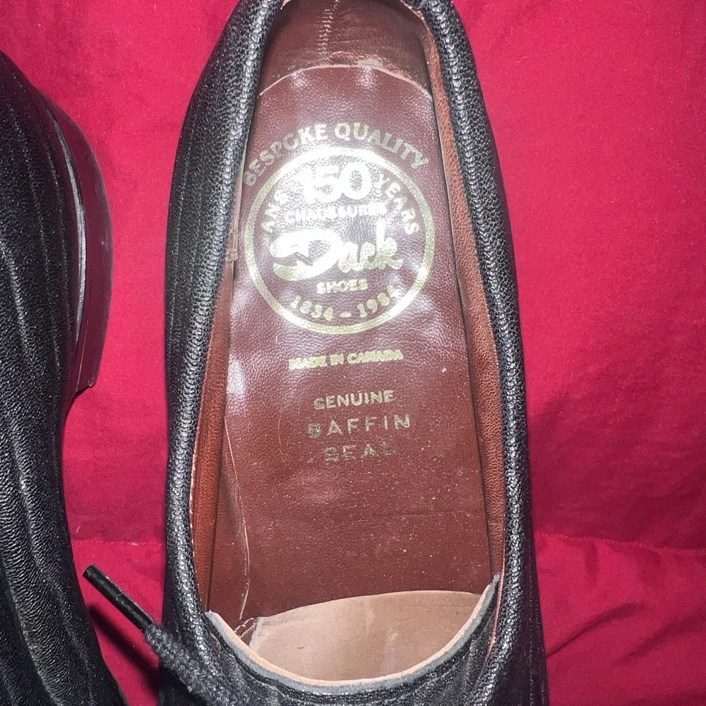 Dack's Dress Shoes Black Sz 8.5 D Baffin Seal Made In Canada SUPER RARE! Vintage